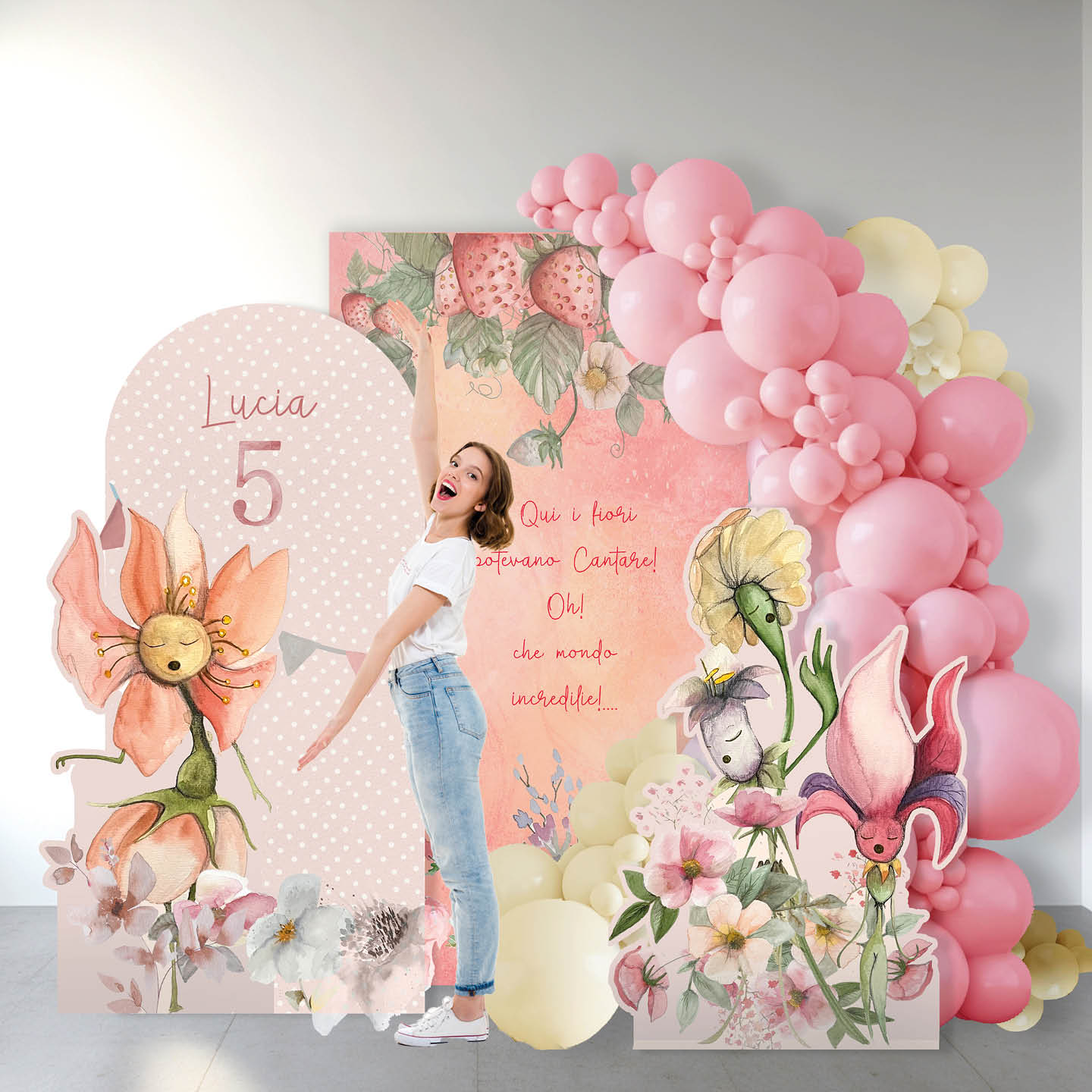 FLOWER PARTY triplo da terra | Decorazione festa di compleanno | Party planner - Peekaboo