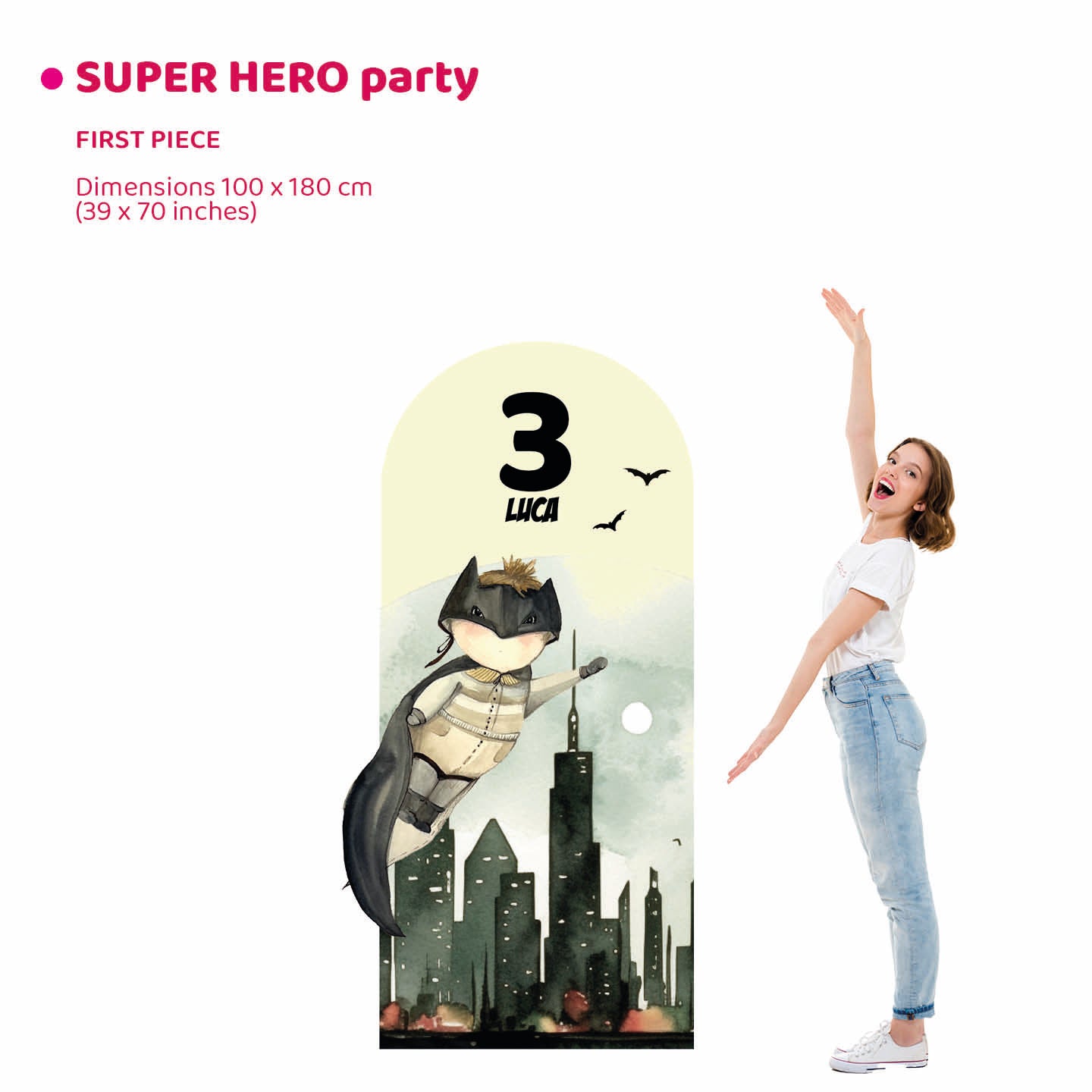 SUPER HERO PARTY doppio da terra | Allestimento compleanno bambino - Peekaboo