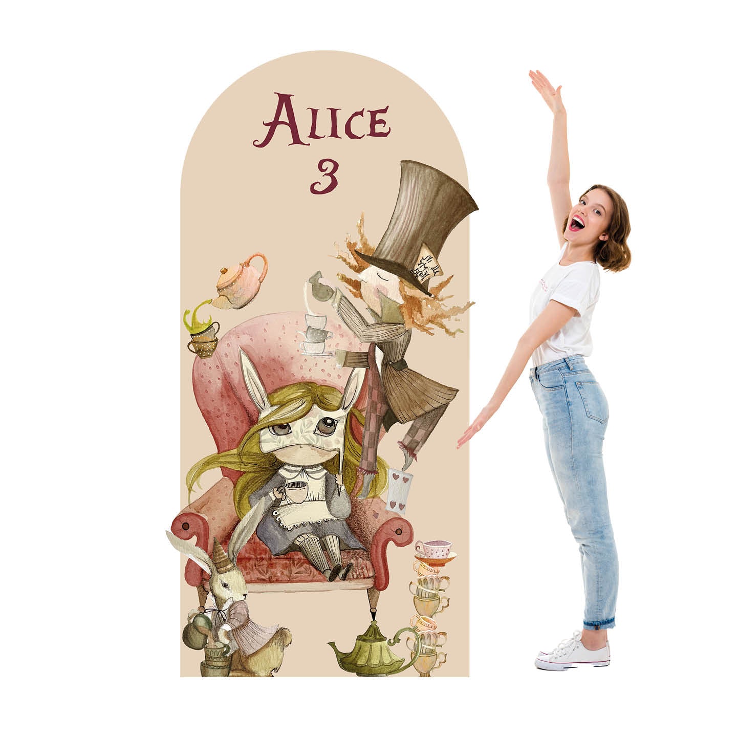 ALICE IN WONDERLAND PARTY da terra | Decori compleanno bimba 1 anno - Peekaboo