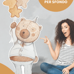 TEDDY BEAR PARTY sagoma singola da appoggio | Addobbi compleanno o Battesimo - Peekaboo