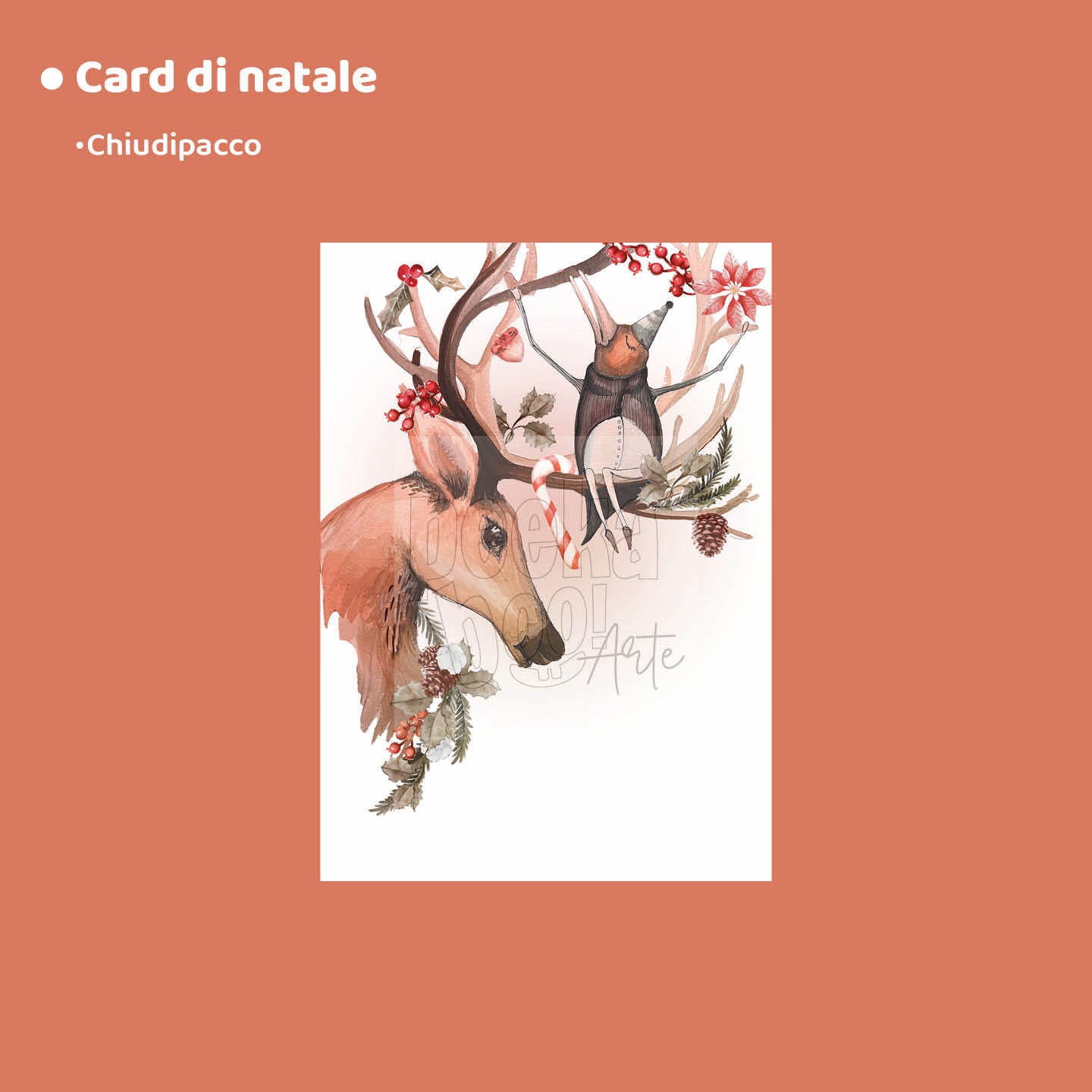 Card chiudi pacco | Natale2023 - Peekaboo