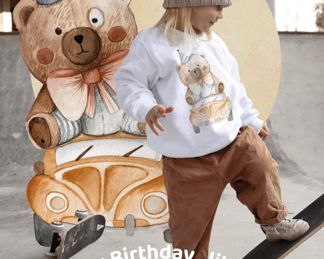 TEDDY BEAR PARTY_car_ da appoggio | Addobbi compleanno o Battesimo - Peekaboo