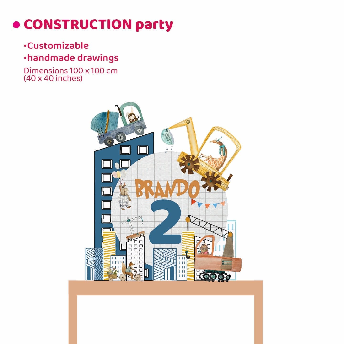 CONSTRUCTION PARTY da appoggio | Addobbi fai da te per feste bambini - Peekaboo