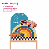 FAST CAR PARTY da appoggio | Festa a tema | Decori compleanno bimbo - Peekaboo